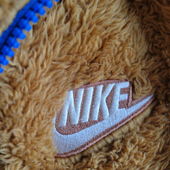 Nike Teddy Bear Sherpa Cropped Pullover Jacket Size L - Picture 8 of 9
